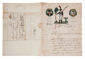 LETTRE DE CANTINI RE. L.A.S. Megret Paris 22 mars 1814 ses